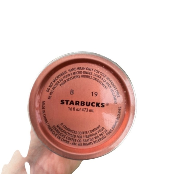 Starbucks Holiday 2019 Rose Gold Crackled Stainless Steel Cold Cup - Picture 4 of 6
